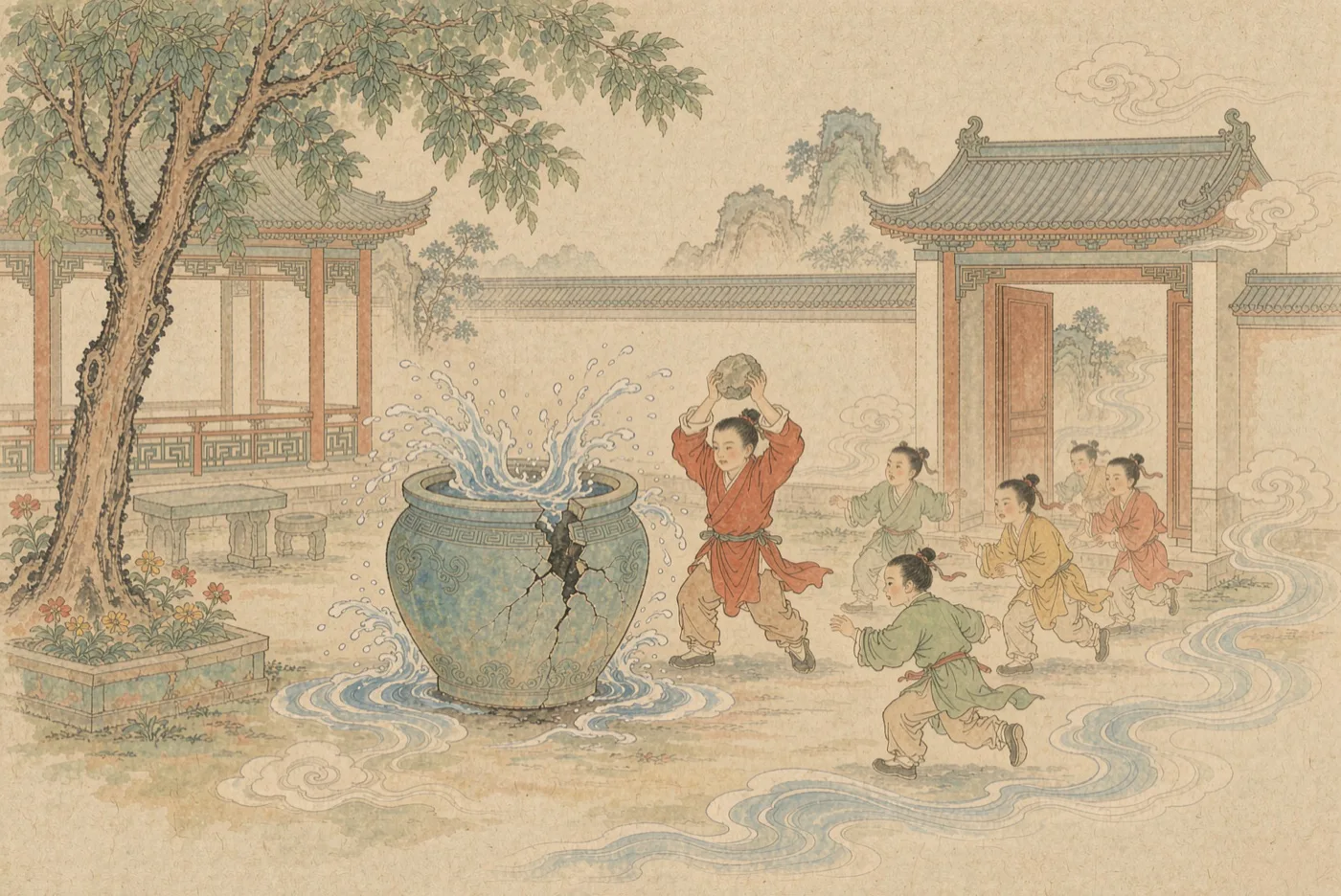 司马光砸缸封面